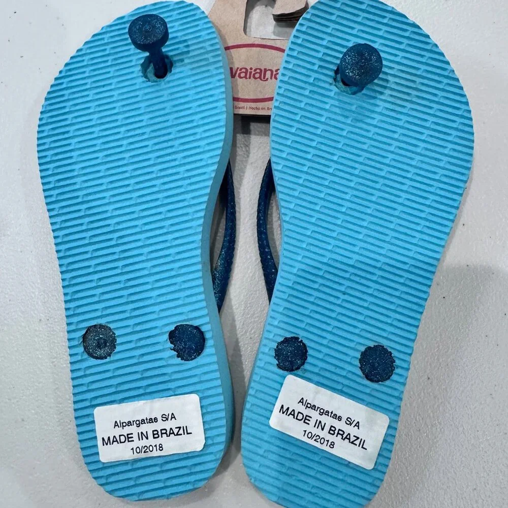 NWT - Havaianas Little Mermaid Flip Flops Size 1Y - Picture 2 of 2